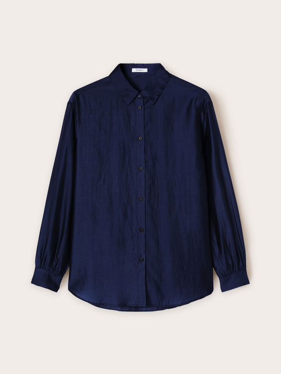 Solid colour lyocell blend shirt