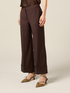 Cropped palazzo flannel trousers image number 3