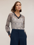 Pullover mit geometrischem Muster und Top image number 2