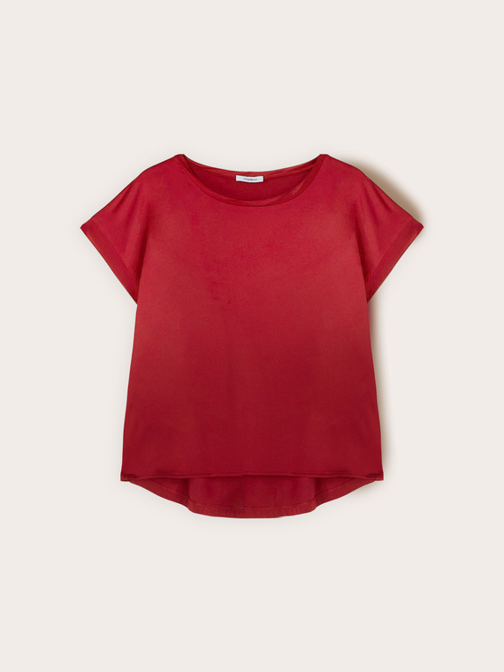 Tricou bimaterial din amestec de bumbac