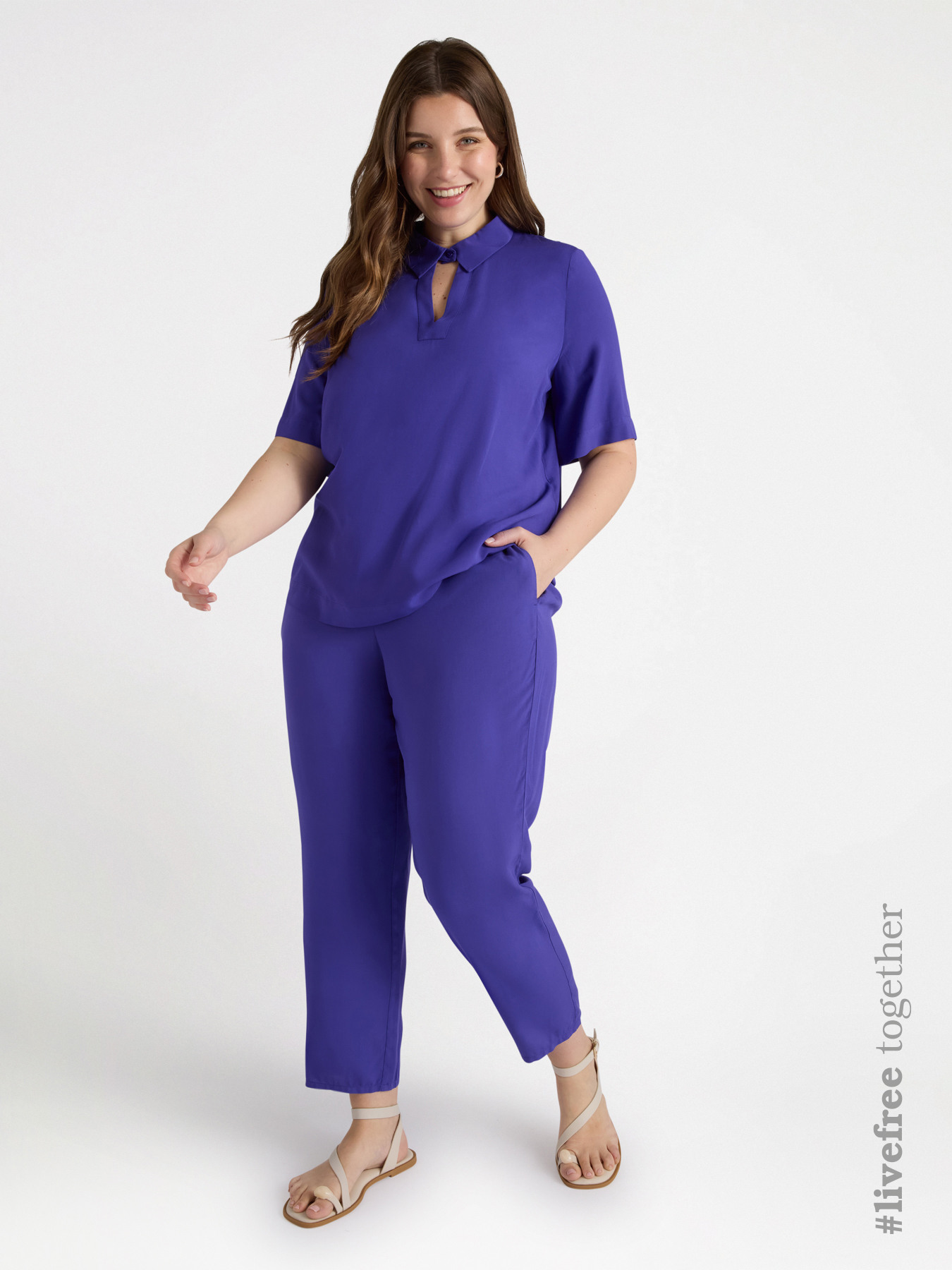 LENZING™ ECOVERO™ viscose trousers image number 0