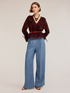Lyocell palazzo trousers with pleating image number 0