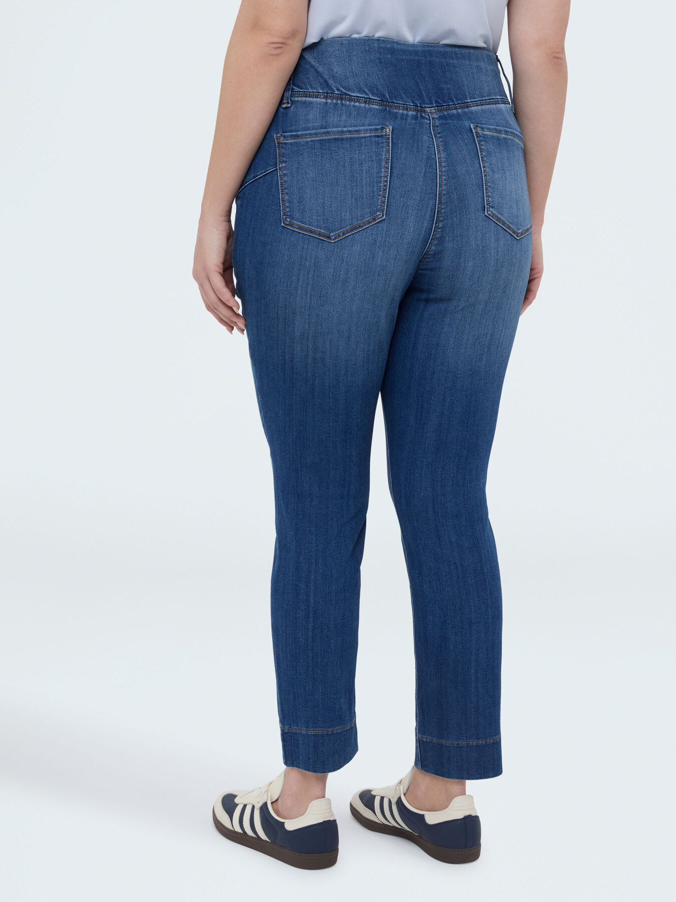 Jeggings en denim avec boutons d&eacute;coratifs image number 1