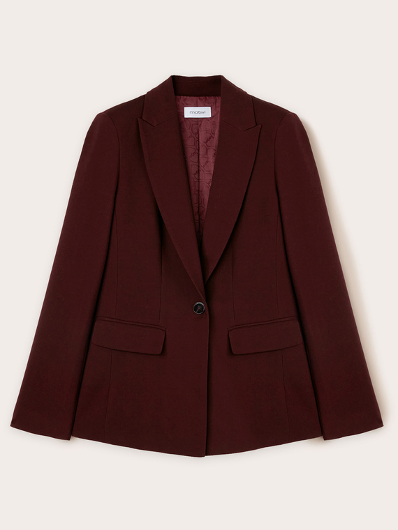 Blazer monopetto in tessuto tecnico