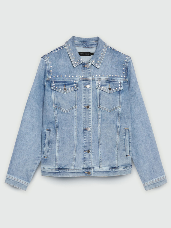 Giubbotto in denim con punti luce