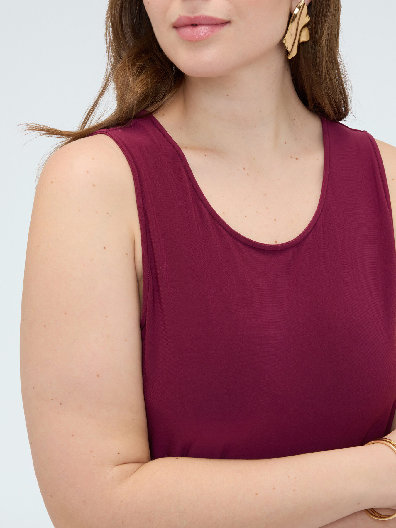 Long jersey dress with back neckline image number 4