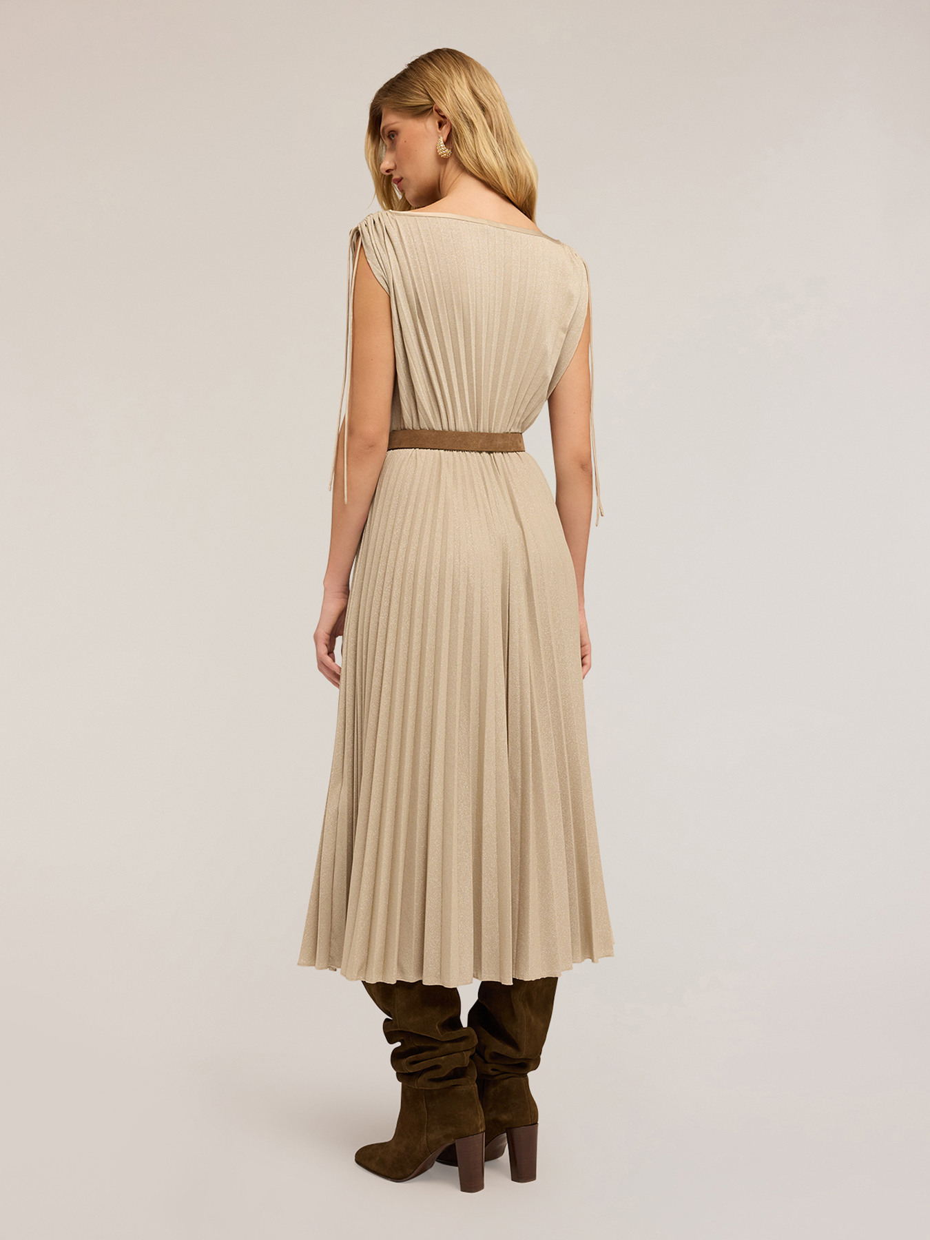 Midi dress in lurex jersey image number 1