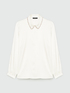 Shirt with keyhole and embroidered collar image number 5