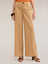Wide leg cotton trousers image number 2