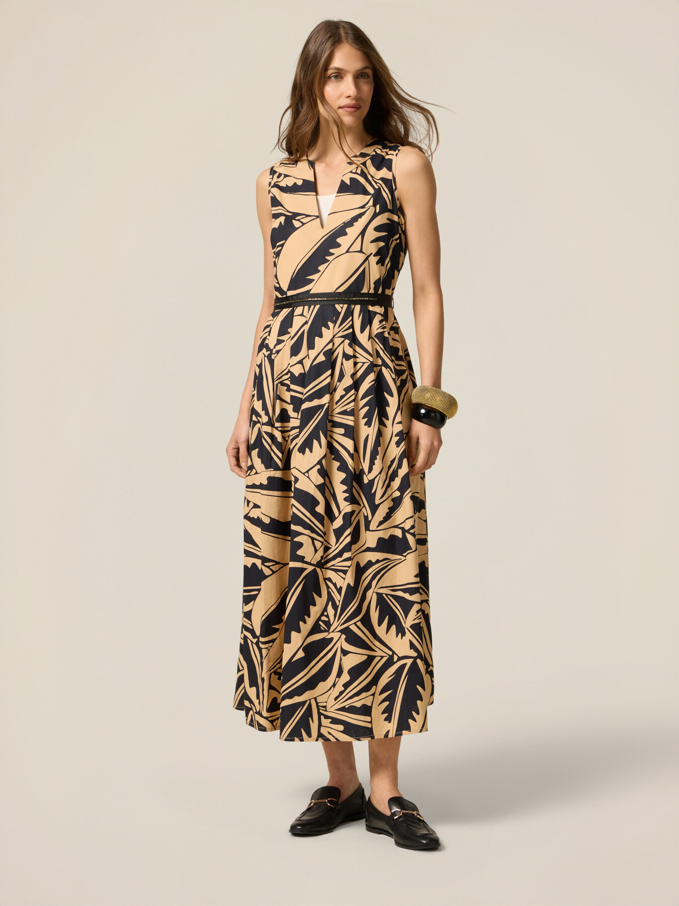 Kleid aus gemustertem Popeline image number 0