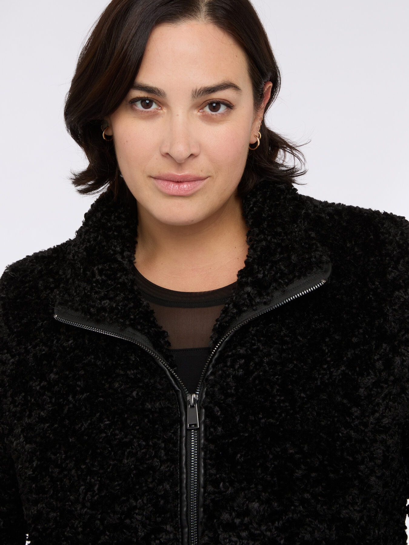 Teddy-Jacke mit Rei&szlig;verschluss image number 3