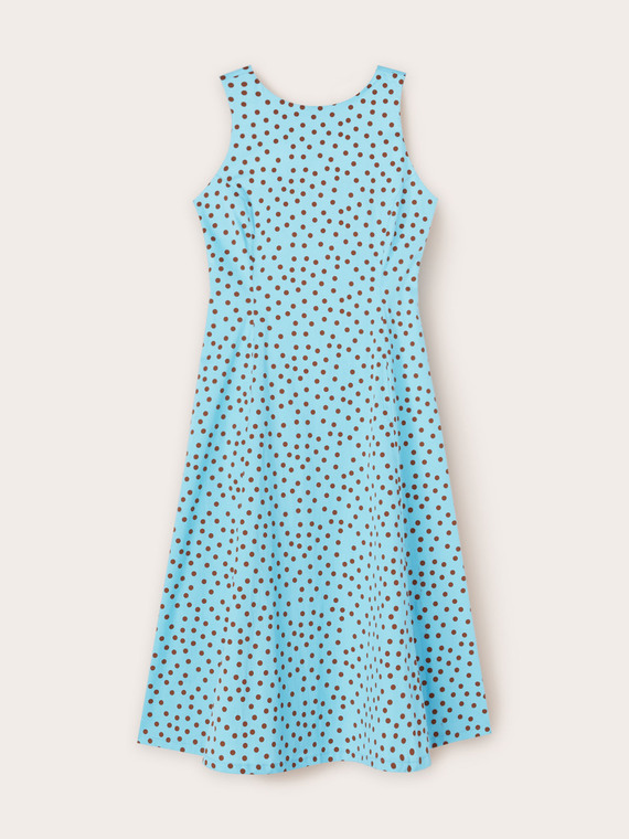 Vestito flare fantasia a pois