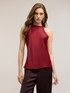 Satin top with back draping image number 3