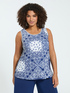 Jersey top with bandana print image number 1
