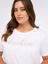 T-shirt en jersey avec inscription brodée image number 3