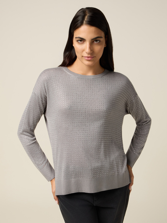 Maglia con micro cristalli