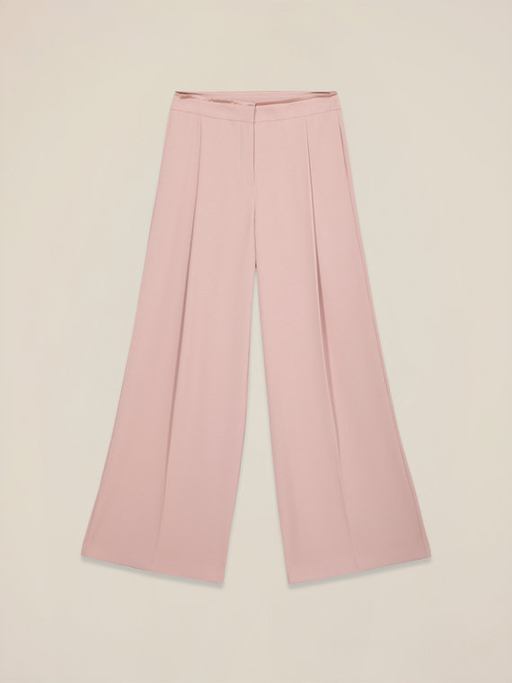 Pantaloni palazzo in tessuto fluido