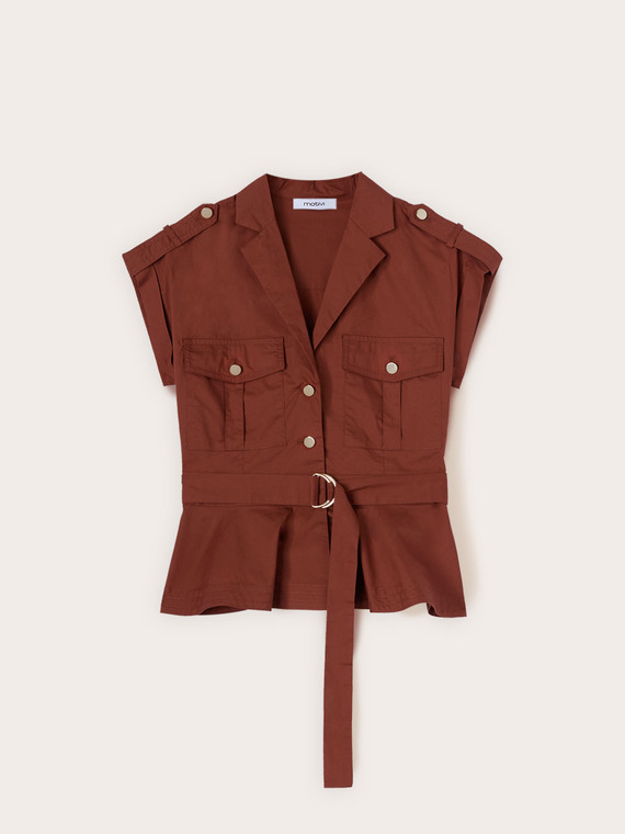 Chemise en popeline avec poches