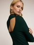 Tubino midi in maglia con cut-out posteriore image number 3