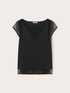 Jersey t-shirt with georgette inserts image number 4