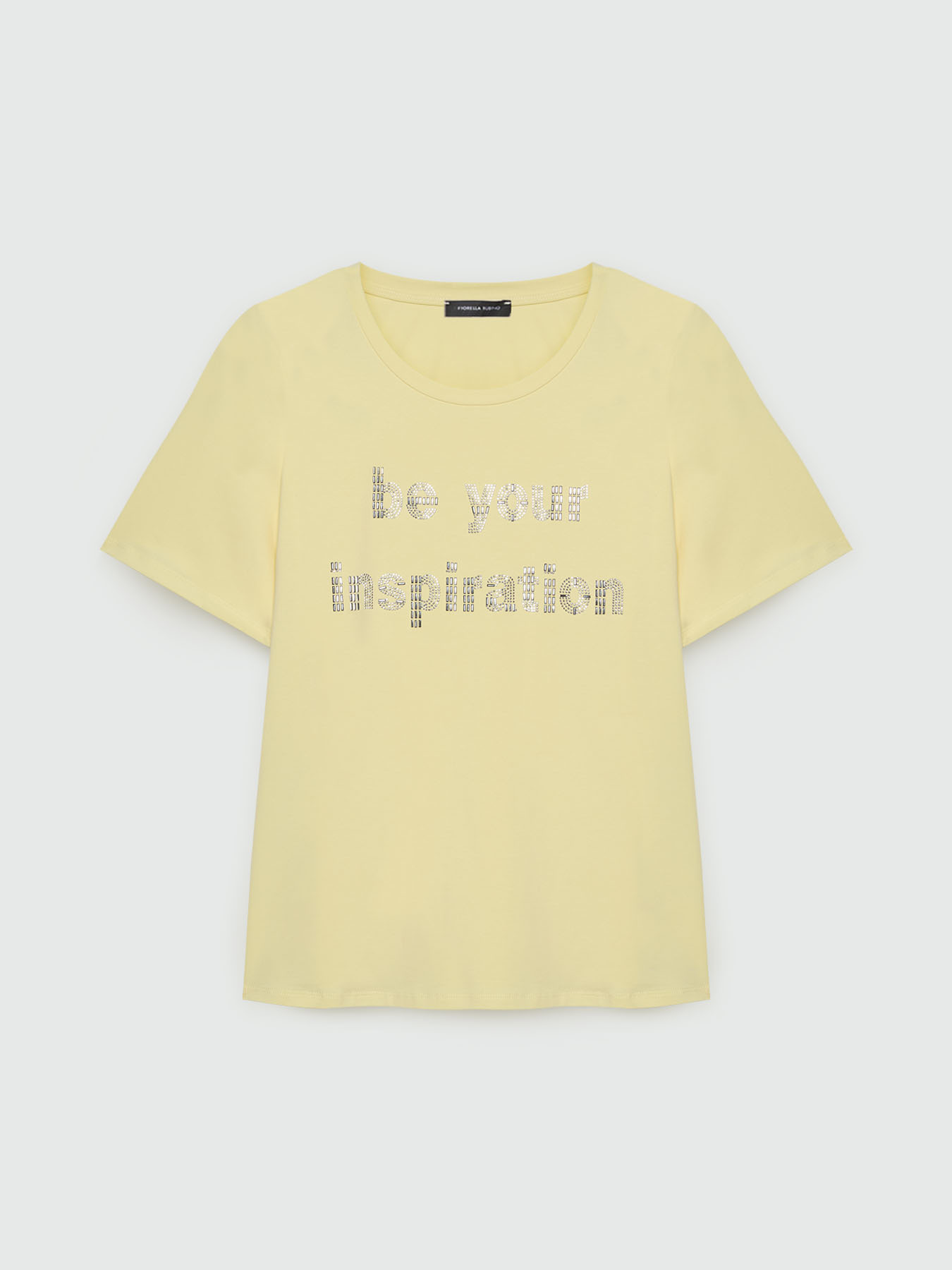 T-Shirt mit Schriftzug aus Nieten image number 0
