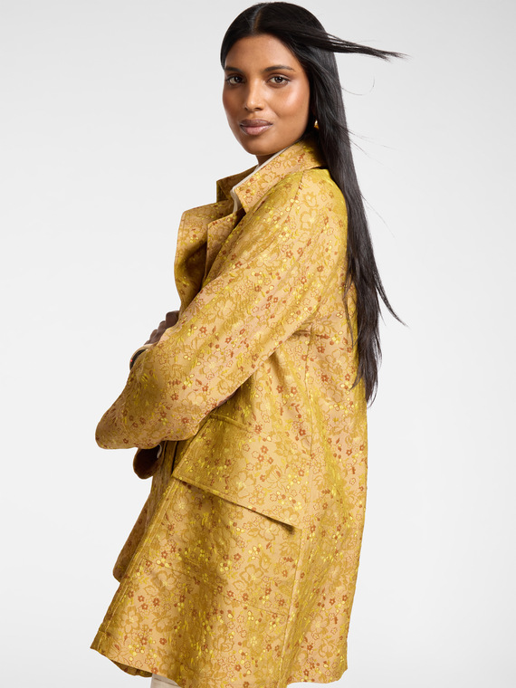 Cappotto leggero jacquard