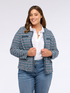 Bouclé fabric jacket with beads image number 0