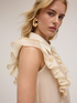 Sleeveless blouse with ruffles image number 3