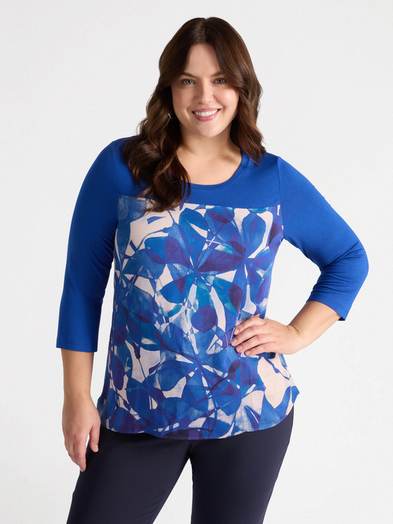 T-shirt with floral insert