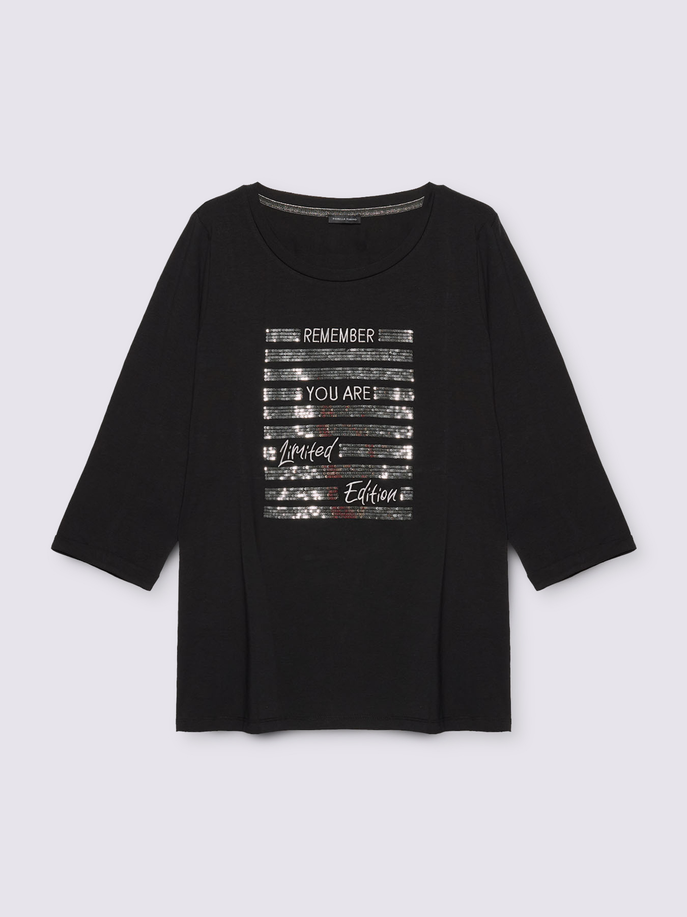 T-shirt avec inscription motivante paillet&eacute;e image number 4