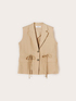Gilet avec cordon de serrage en m&eacute;lange lyocell image number 4
