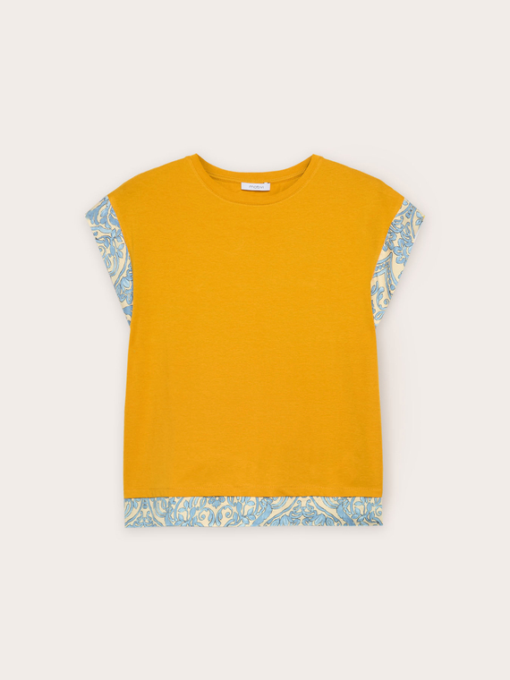 T-shirt avec bords imprimés