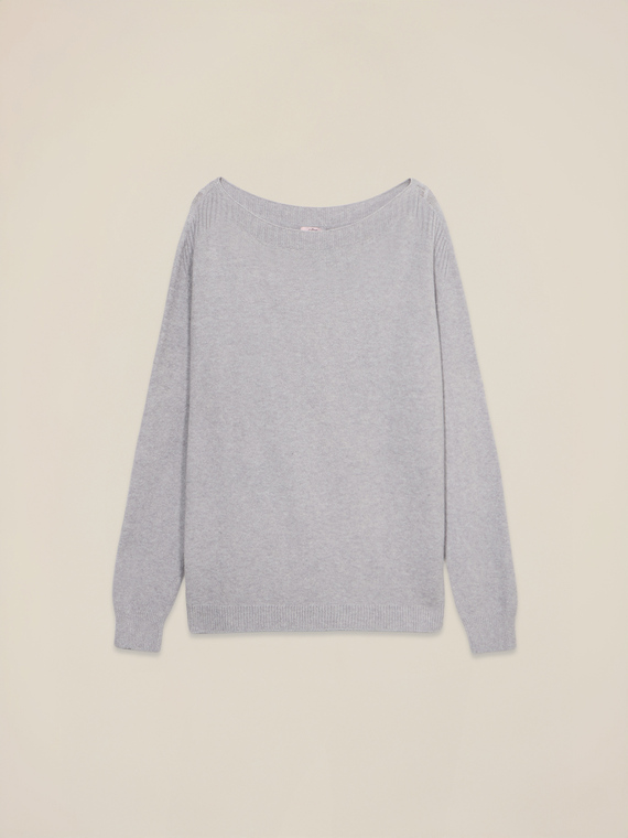 Maglia con scollatura a barchetta
