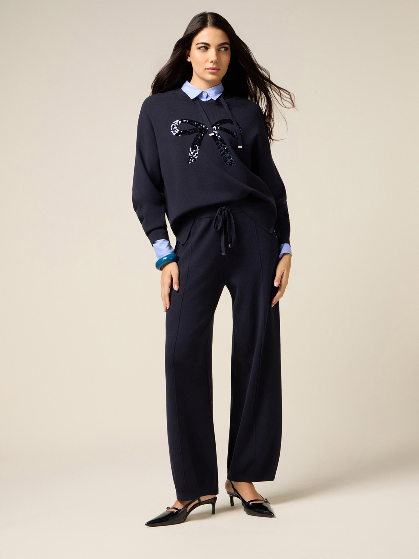 Pantaloni joggers in maglia image number 0