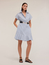 Vestito chemisier in cotone a righe image number 0