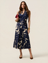 Long patterned poplin dress image number 0