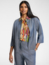 Giacca boxy in lino effetto denim image number 0