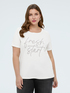 T-shirt with rhinestone lettering image number 0