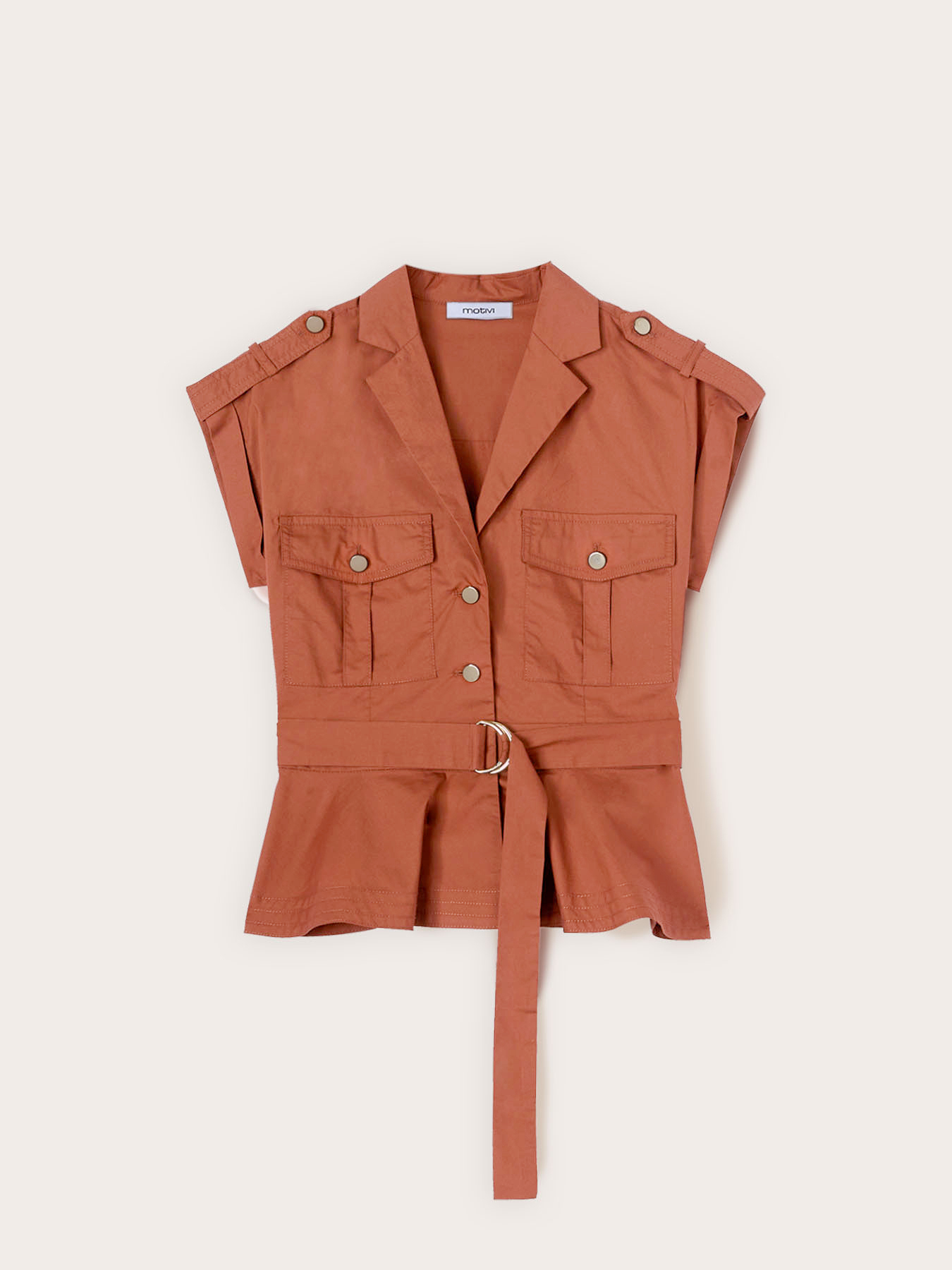 Poplin shirt with pockets image number 4