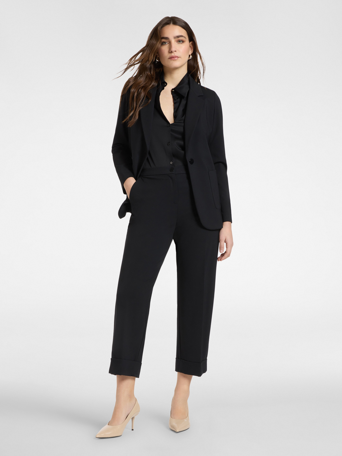 Camisa de cetim el&aacute;stico image number 3