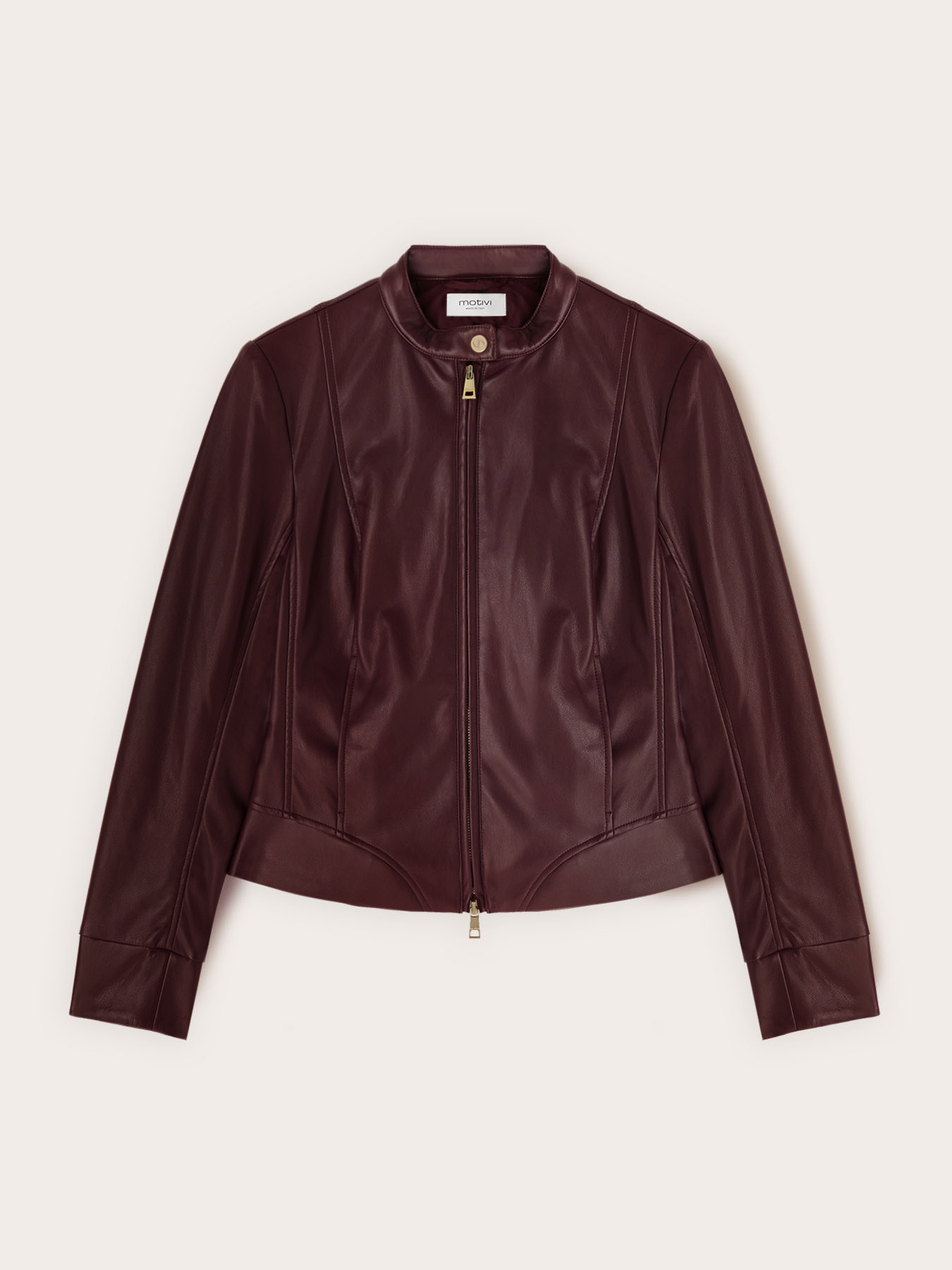 Short jacket with zip and mandarin collar image number 4