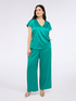 Pantalon palazzo en satin image number 0