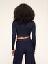 Short sweater with waist ties image number 1