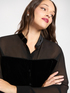 Camicia in georgette e velluto image number 3