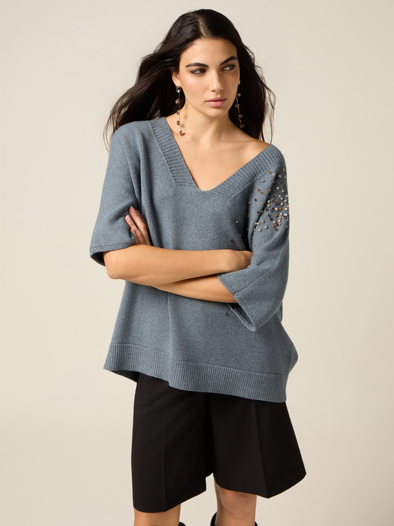 Maglia maniche corte cn castoni