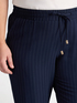 Pantaloni joggers in tessuto gessato image number 4