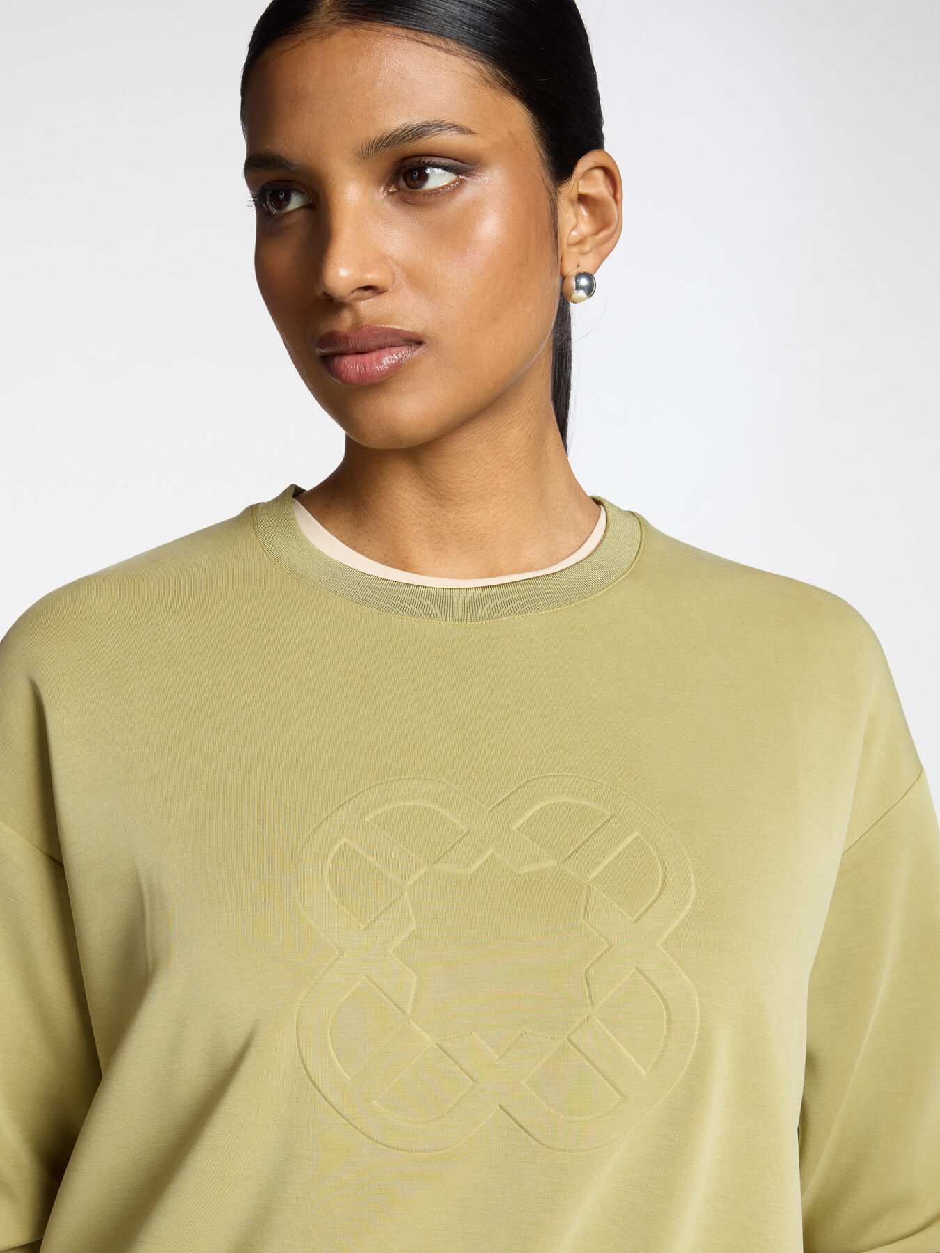 Sweatshirt aus Scuba mit Monogramm-Logo image number 3
