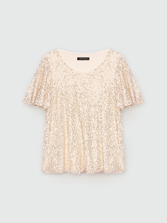 Embroidered jersey T-shirt