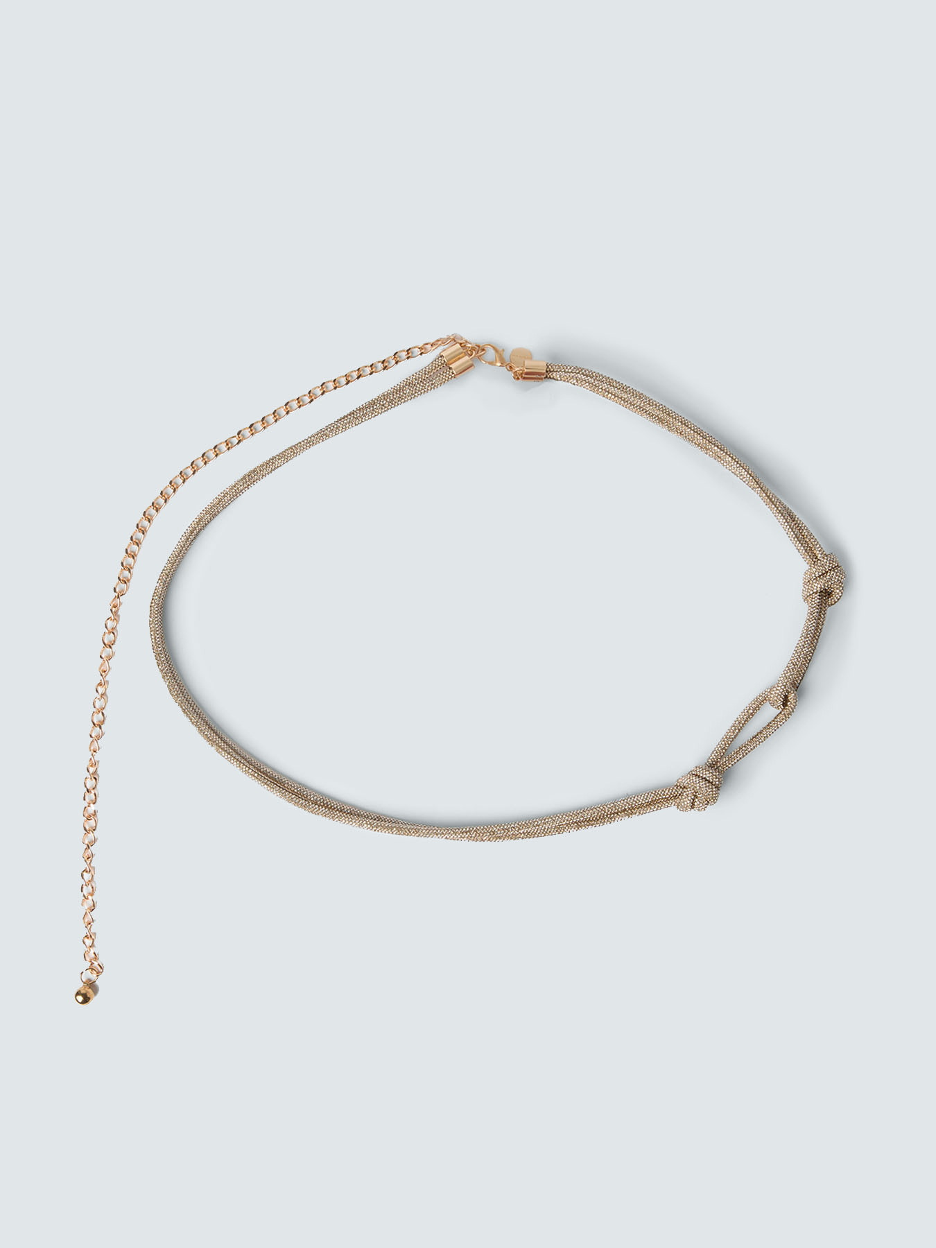 Super bright knotted drawstring effect belt image number 0