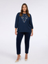 Blouse with paisley embroidery in viscose image number 0